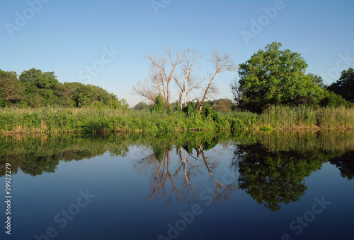 View on the river  Ukraine   spring