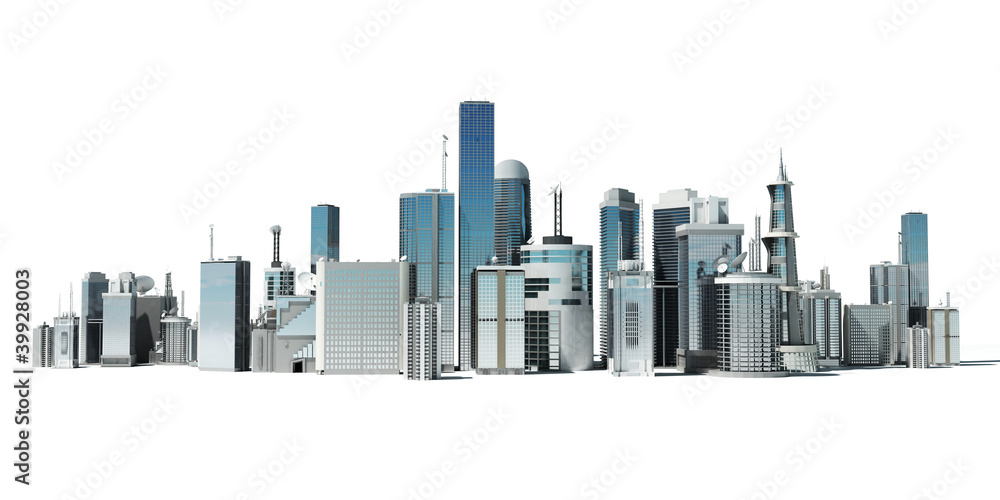 Fototapeta premium 3d rendered illustration of a futuristic city