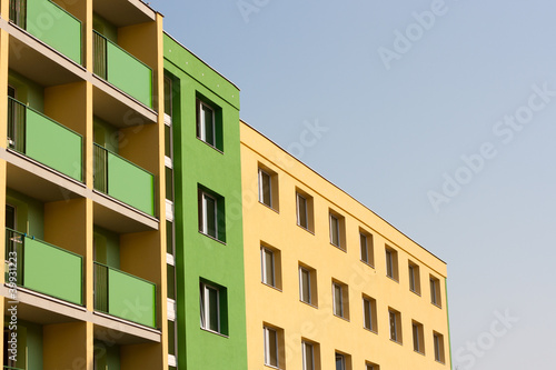 Residential background - dormitory on a lovely summer day