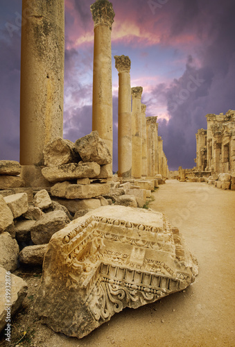 Jerash, Jordan. Ruins from Roman times photo