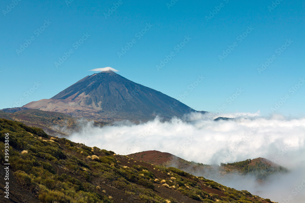 Teide volcano on a sunny day