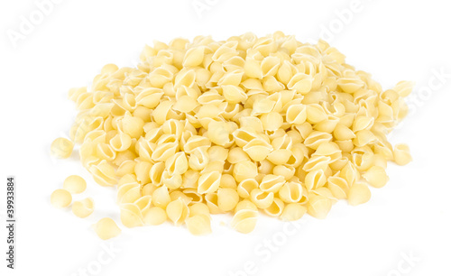 Heap of raw pasta (conchiglie)