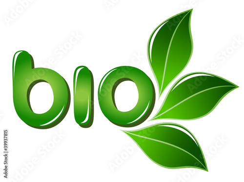 Bio sign with leafs