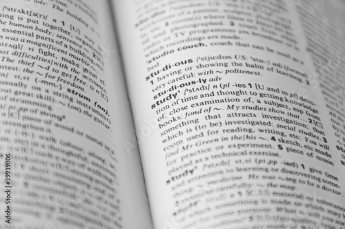 Dictionary page with word in focus