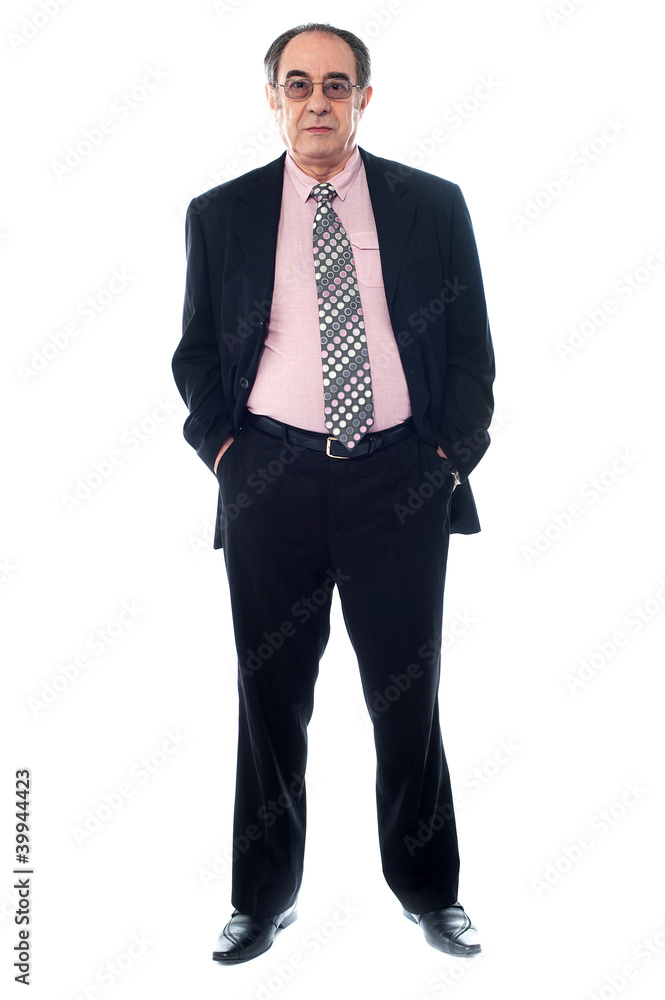 Senior executive, full length view Senior executive, full length view