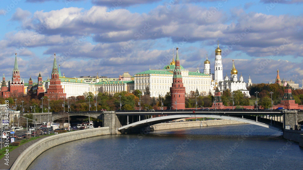 Kremlin along the river in Moscow