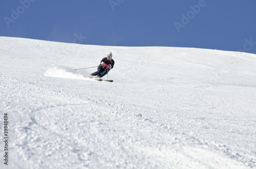 Skier on the mountain side