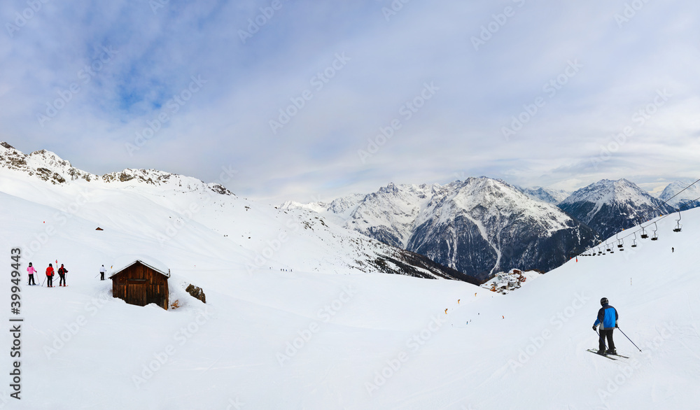 Mountain ski resort Solden Austria