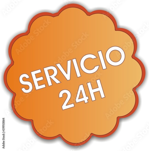 étiquette servicio 24h