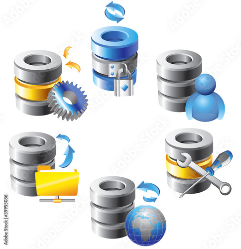 Database - Web Hosting Icons