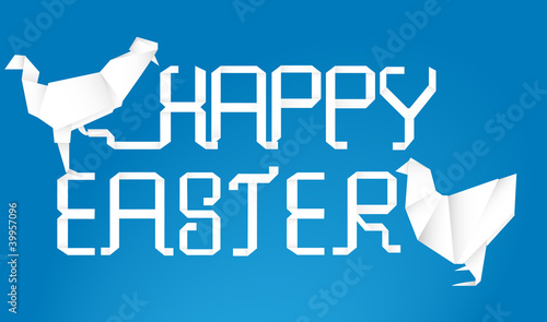 happy easter origami