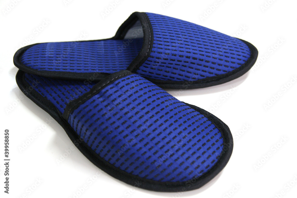 Retro style house shoe slippers isolated Retro style house shoe slippers isolated