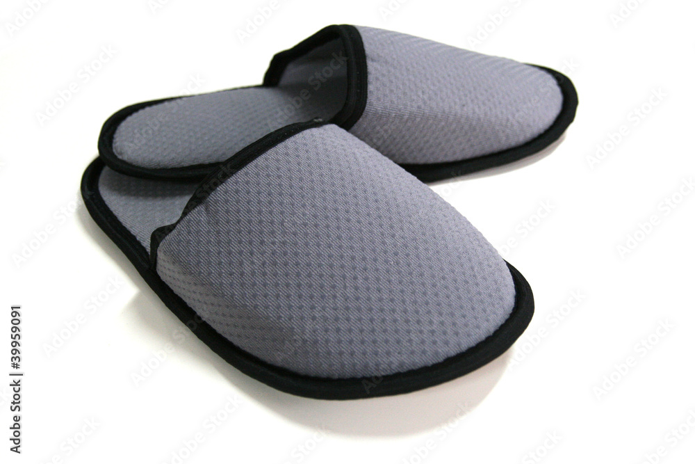 Retro style house shoe slippers isolated Retro style house shoe slippers isolated