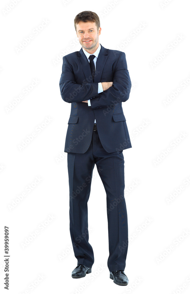 Portrait of a business man isolated on white background
