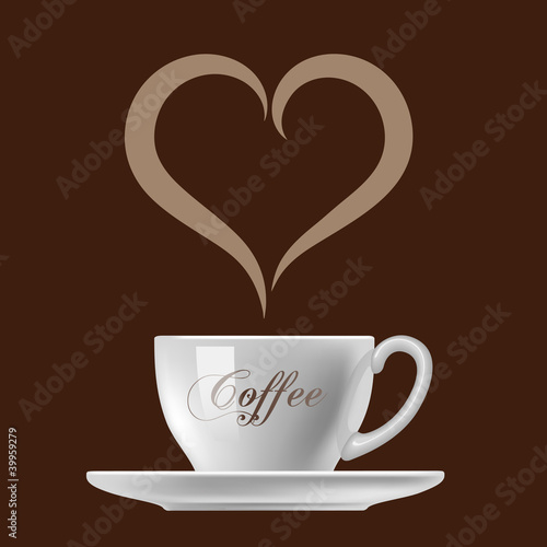 Coffee cup with steam