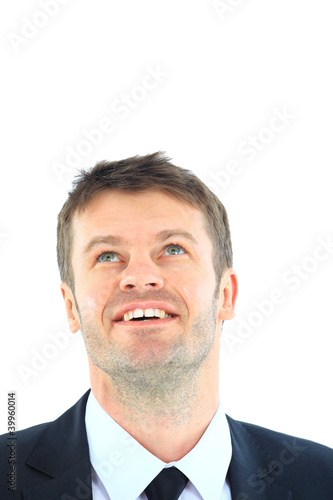 Portrait of a business man isolated on white