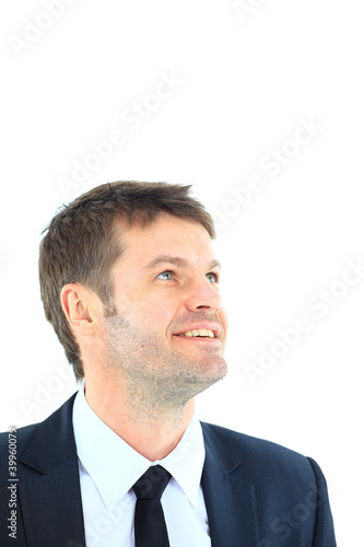 Portrait of a business man isolated on white