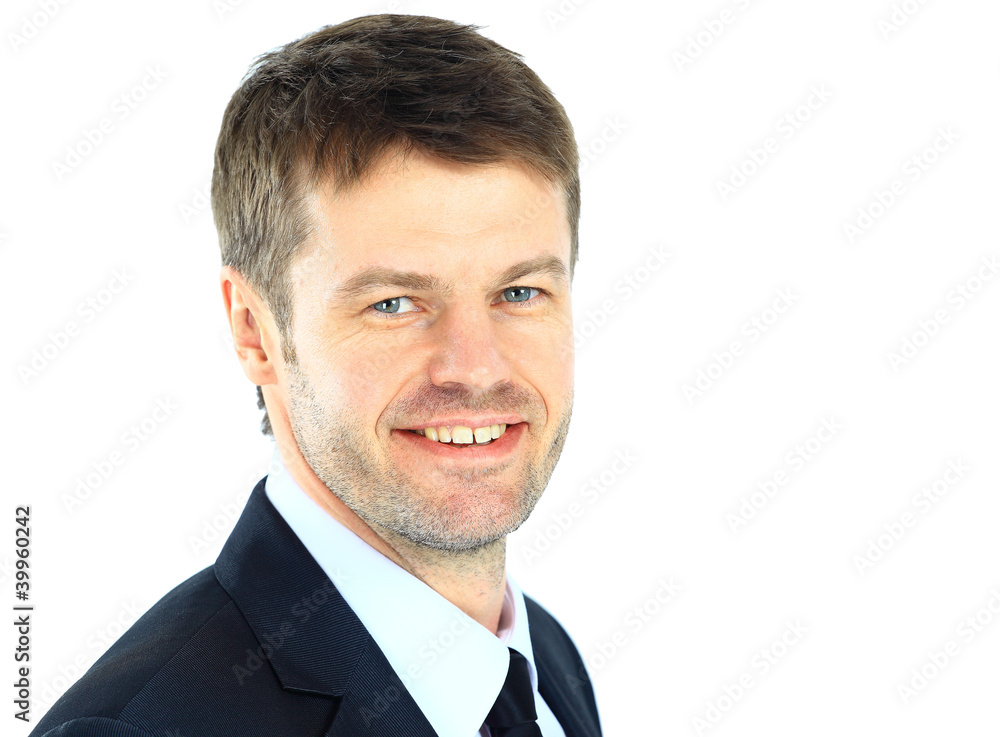 Portrait of a business man isolated on white Portrait of a business man isolated on white