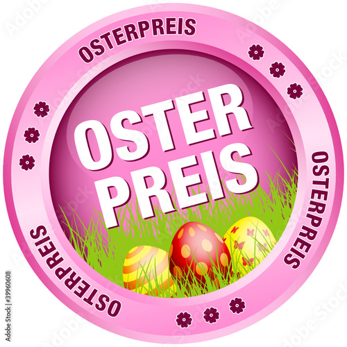 Button Osterpreis Ostereier pink