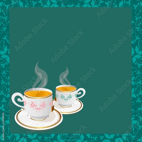 tea cups background