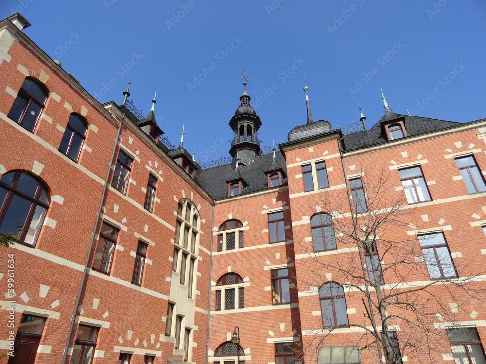 Rathaus Dresden-Pieschen, Hofseite Rathaus Dresden-Pieschen, Hofseite