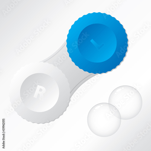 Contact lenses with container