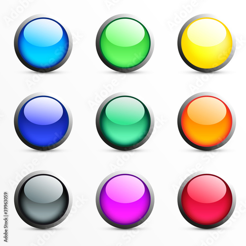 Free Download Button Set Colorful - GFXLoad