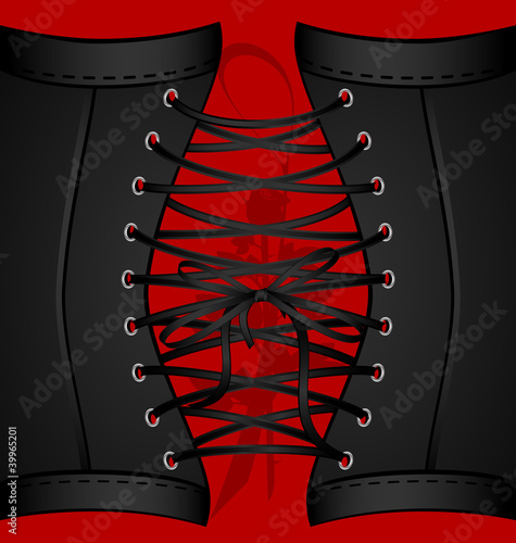 background black corset