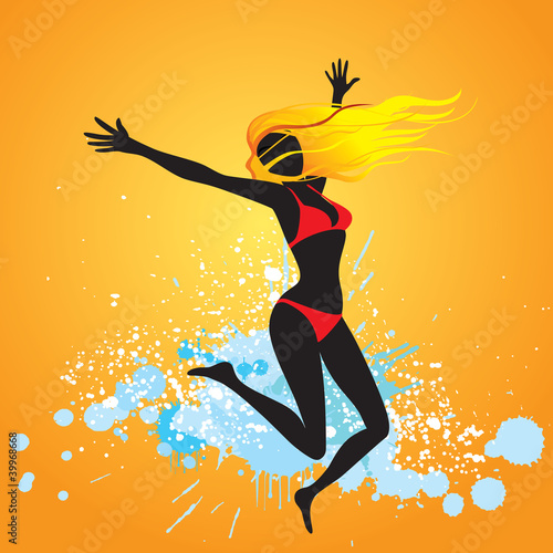 Jumping woman