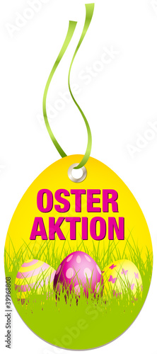 Hangtag Osteraktion Ostereier gelb/pink
