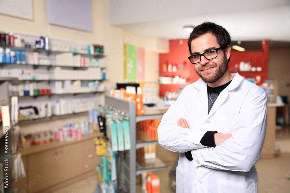young male pharmacist