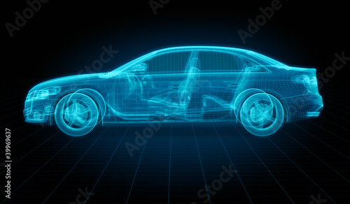 Techincal drawing of a generic car