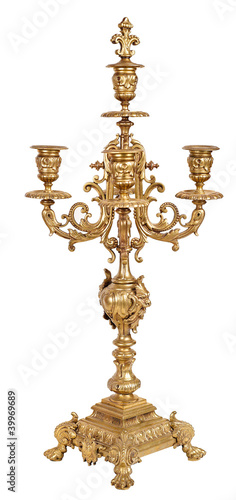 Antiquarian gilded candelabrum
