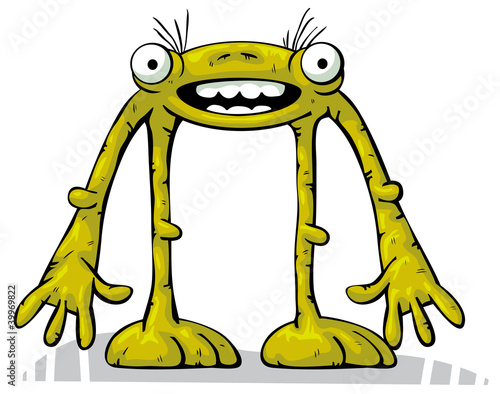 Green alien creature standing