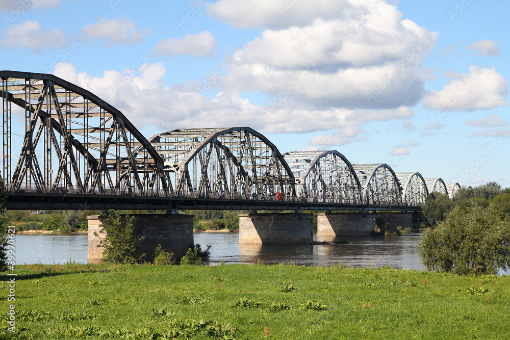 Vistula river bridge in Grudziadz, Poland