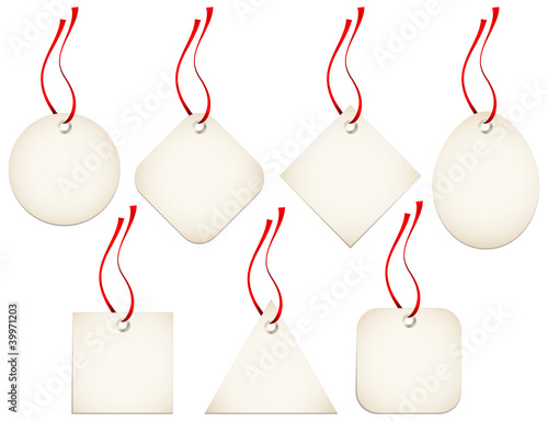 7 Little Hangtags Red Bow