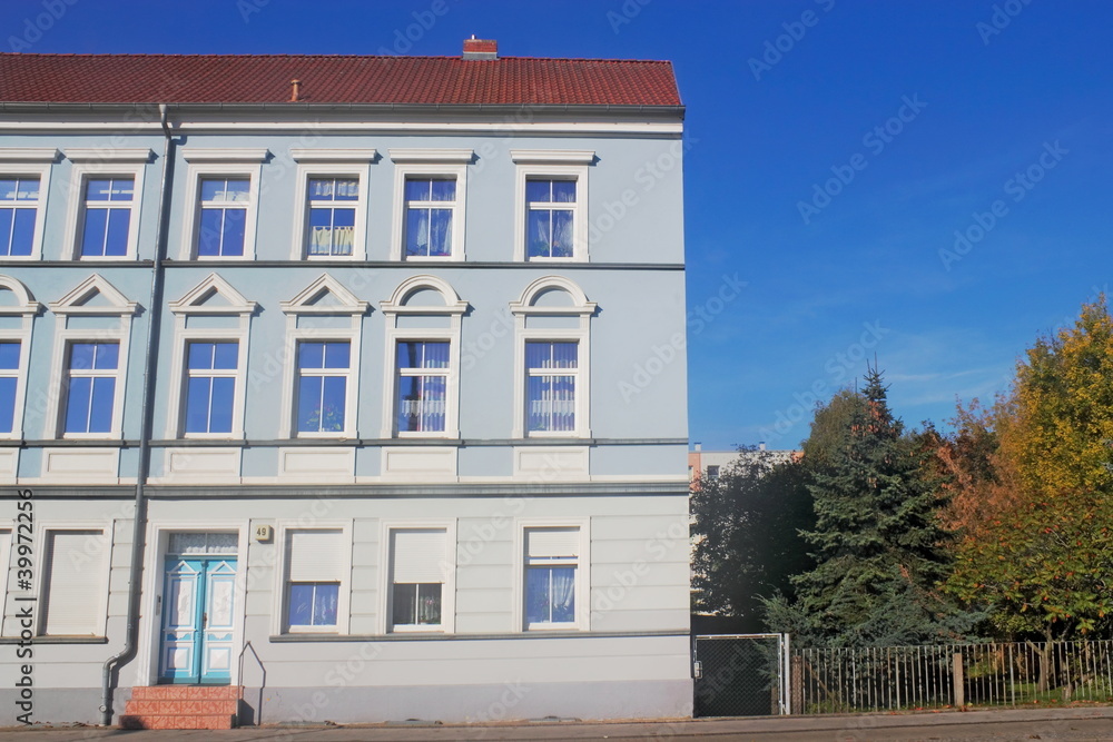 Fototapeta premium Wittenberge, Blaues Haus