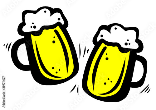 Biergläser Anstoß