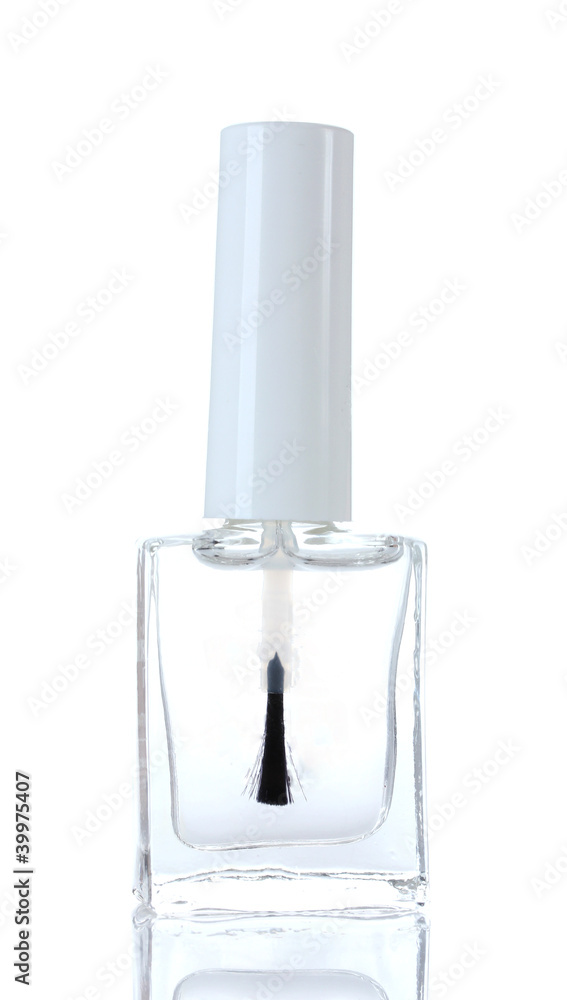 transparent nail polish isolated on white transparent nail polish isolated on white