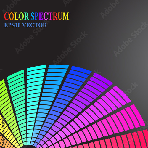 Color spectrum on a dark background