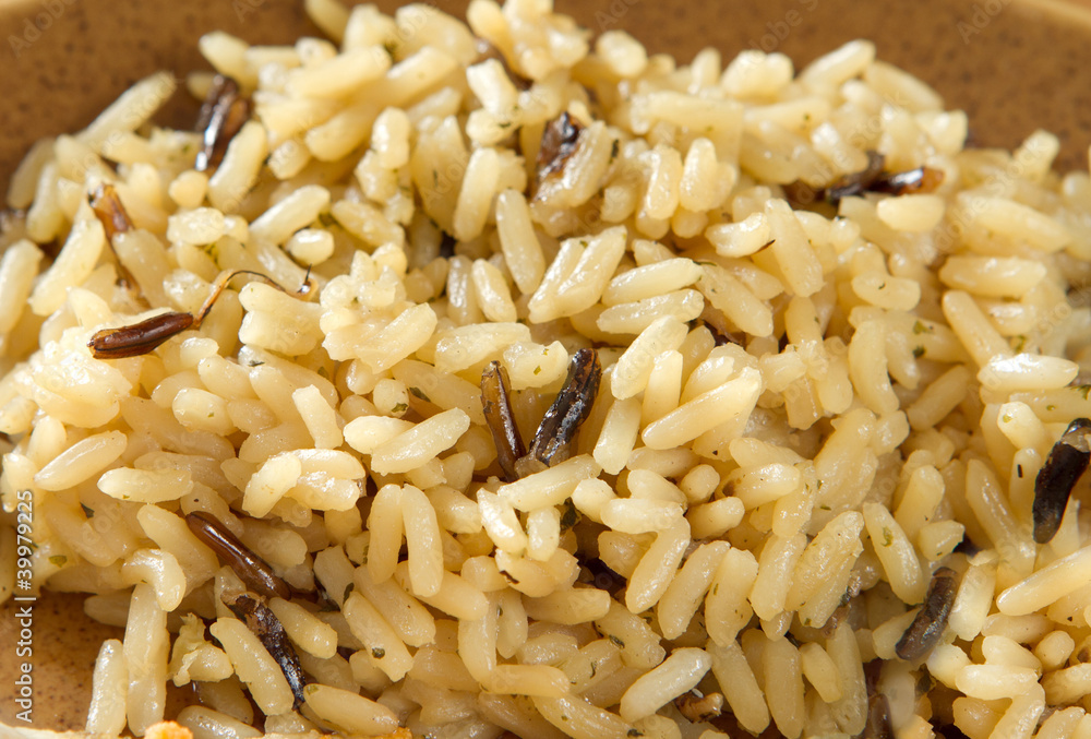 rice pilaf closeup rice pilaf closeup