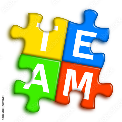 Combined multi-color puzzle - team concept 2