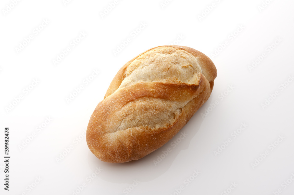 a baguette on white background