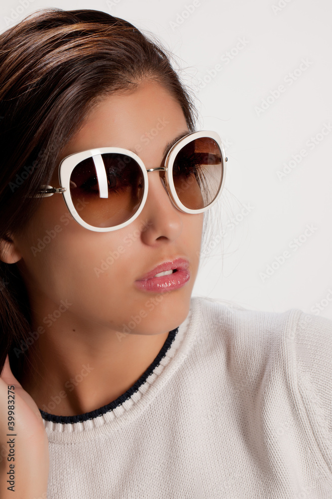 Young Woman In The Sunglasses Young Woman In The Sunglasses