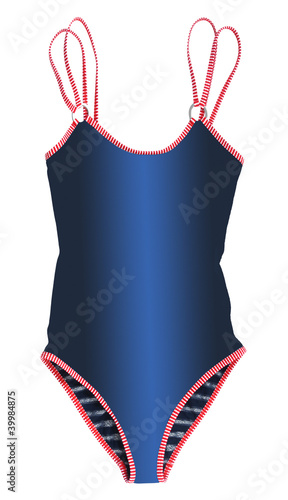 blue swimsuit