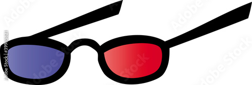 Eyeglasses With Blue And Red Lens For 3d Movies