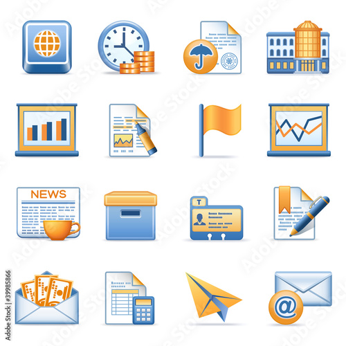 Icons for web blue orange series 5