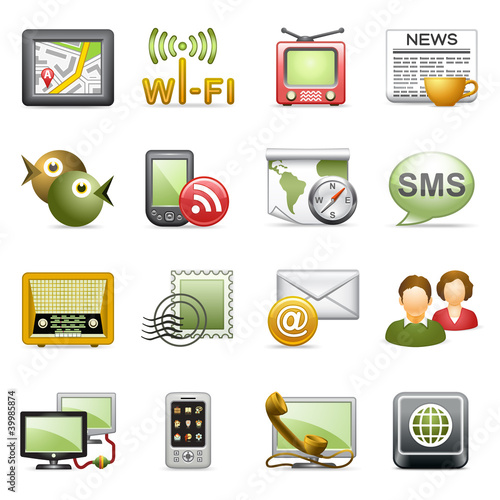 Communication icons.