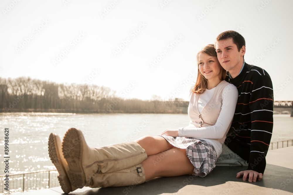 Young couple in love together Young couple in love together