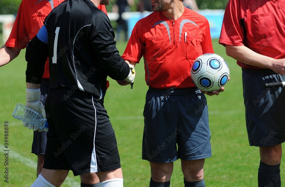 Obraz premium poignée de mains arbitres / goal